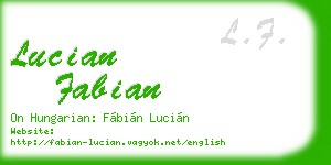 lucian fabian business card