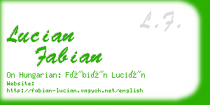 lucian fabian business card